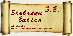 Slobodan Batica vizit kartica